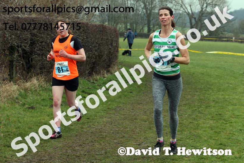Senior and veteran womens 2018 Durham Cathedral Cross Country Relay. Photo:  David T. Hewitson/Sports for All Pics